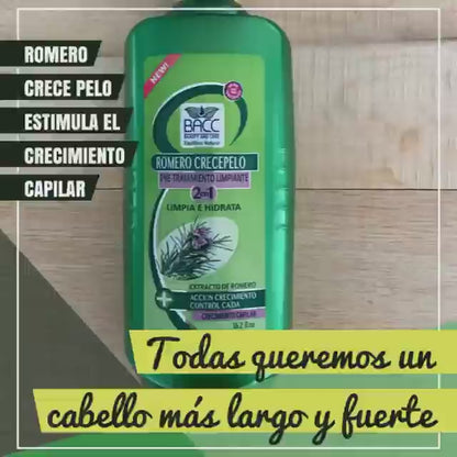 Shampoo Crece Cabello de Romero sin Sal